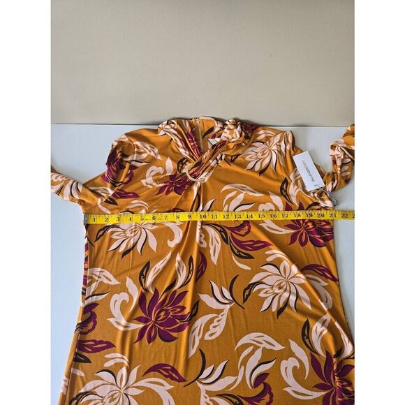 Liz Claiborne Top Sz L Ginger Floral - Picture 8 of 8